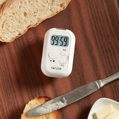 Taylor Multi-Alert (Sound, Light, Vibration) Digital Timer, Standard, White - Image 2