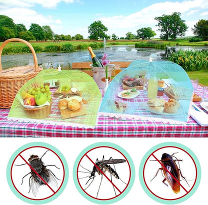 5 Pack Food Cover Tents, Food Covers for Outdoors, Mesh Cover, Reusable and Collapsible Outdoor Picnic Net for Parties Picnics, BBQs, Fruit Covers - Image 4