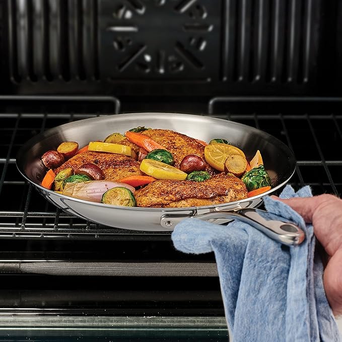 Tramontina Boston Tri-Ply Clad Stainless Steel 10-Inch Frying Pan, Induction-Ready Skillet, Dishwasher-Safe, NSF-Certified - Image 5