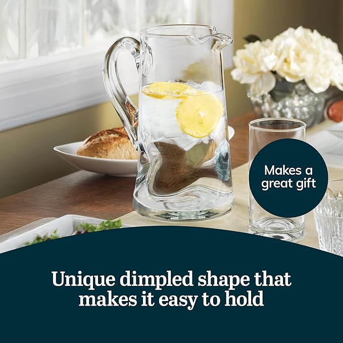 Libbey Impressions Large Glass Pitcher, 80 Oz, Clear, Tall Cocktail Pitcher, Modern Glass Pitchers with Handle for Lemonades, Iced Tea, Wine and More - Image 6