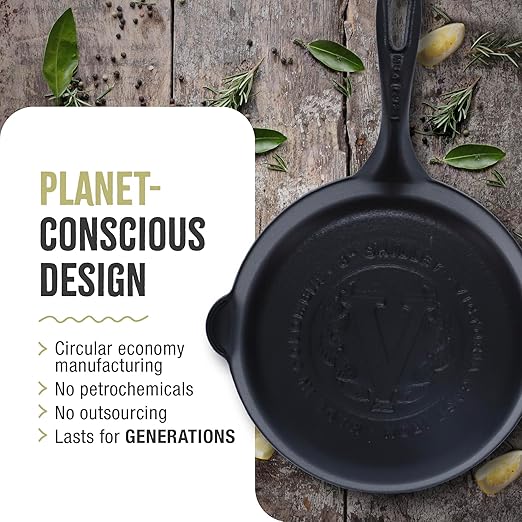 Victoria 8-Inch Cast Iron Skillet, Pre-Seasoned Cast-Iron Frying Pan with Long Handle, Made in Colombia - Image 5