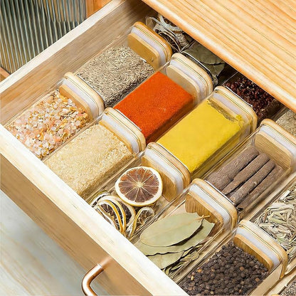 ComSaf 6Pcs 8oz Spice Jars with Label Trial Set, Glass Spice Jars with Bamboo Lids Supplementary Set, Seasoning Container Trial Pack, Perfect for Ktichen Starter - Image 7