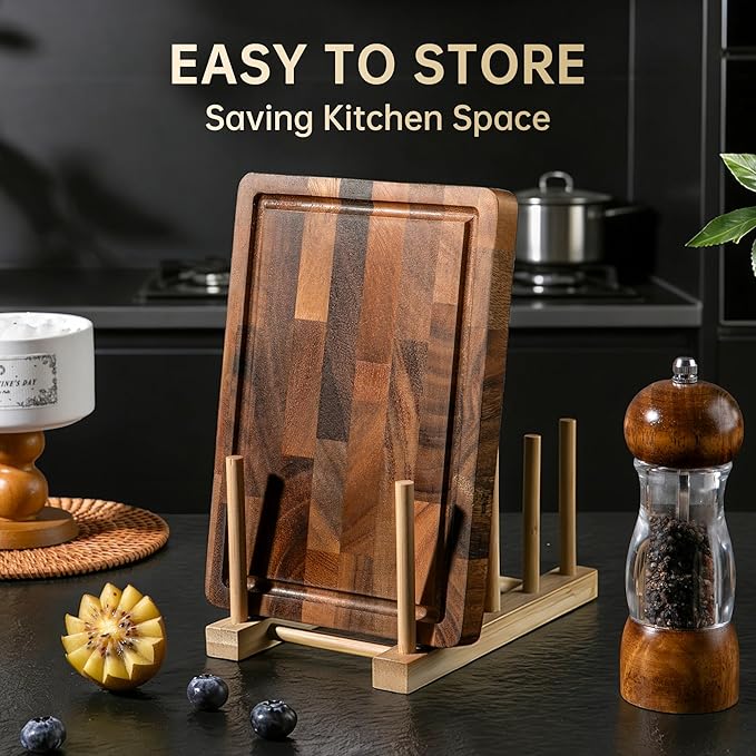 THETCHRY Walnut Wood Cutting Board for Kitchen, Small Chopping Board Portable, Compact Size for Daily Prep Stable Use, 9"x6"x0.8" - Image 6