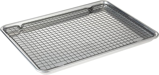 Nordic Ware - 43172AMZM Nordic Ware Half Sheet with Oven Safe Nonstick Grid, 2 Piece Set, Natural by NordicWare