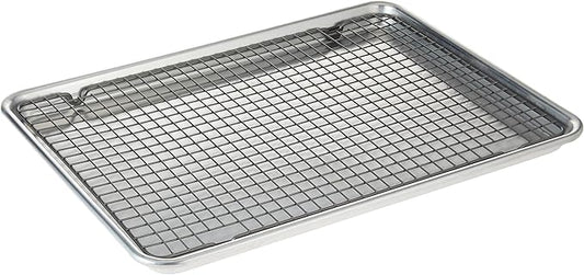 Nordic Ware - 43172AMZM Nordic Ware Half Sheet with Oven Safe Nonstick Grid, 2 Piece Set, Natural by NordicWare
