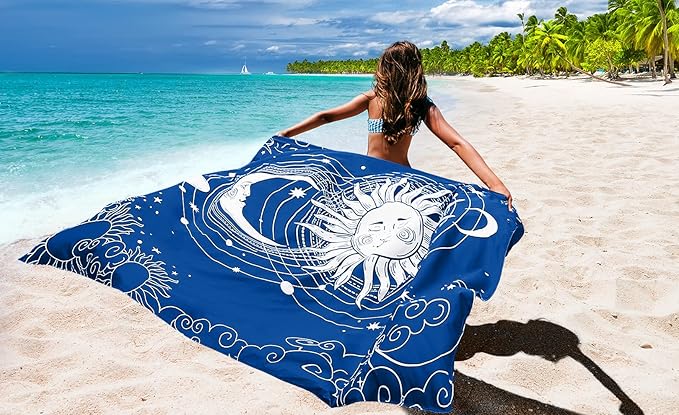 WIWIGO Beach Blanket Waterproof Sandproof Beach Mat 79" X 83"/10'x9'for 2-8 Adults Quick Drying Outdoor Picnic Mat Beach Accessories for Travel, Camping, Hiking - Image 6