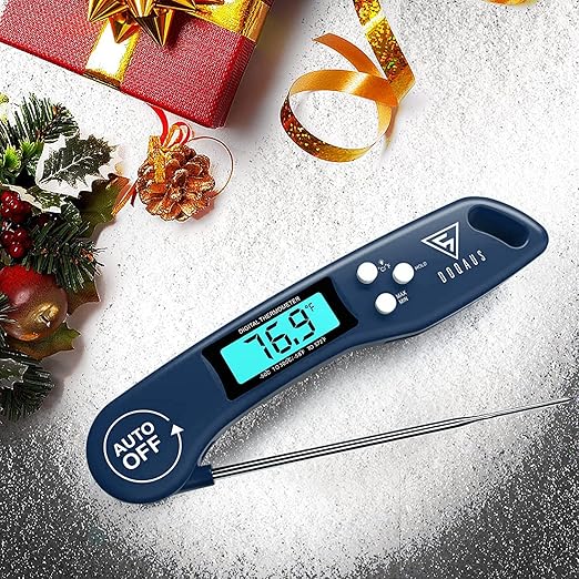 DOQAUS Digital Meat Thermometer, Instant Read Food Thermometer for Cooking with Backlit & Auto-Rotating Display, 4.6” Probe for Grilling, Baking, and Perfect BBQ - Blue - Image 6