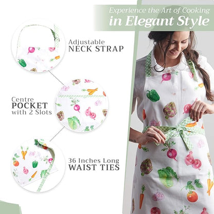 Maison d' Hermine 100% Cotton Apron for women with Pocket Kitchen Chef Apron for Men Cooking Mothers Day Gifts - Image 5
