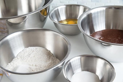 Fox Run 6-Piece Nesting Stainless Steel Polished Mirror Finish Mixing Bowls Set, 0.5, 1.25, 2.75, 4.25, 6.25 and 10.75 Quart - Image 3