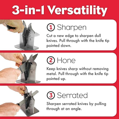 Brod & Taylor VG2 Professional Knife Sharpener | 3-Action Tungsten Carbide (Stainless Steel) - Image 3