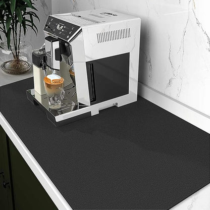 WISELIFE Dish Drying Mat Super Absorbent Drying Mat Large Dish Drying Mats for Kitchen Counter Easy Clean Dish Mat Kitchen Drying Mat18"x 28" Classic Black - Image 2