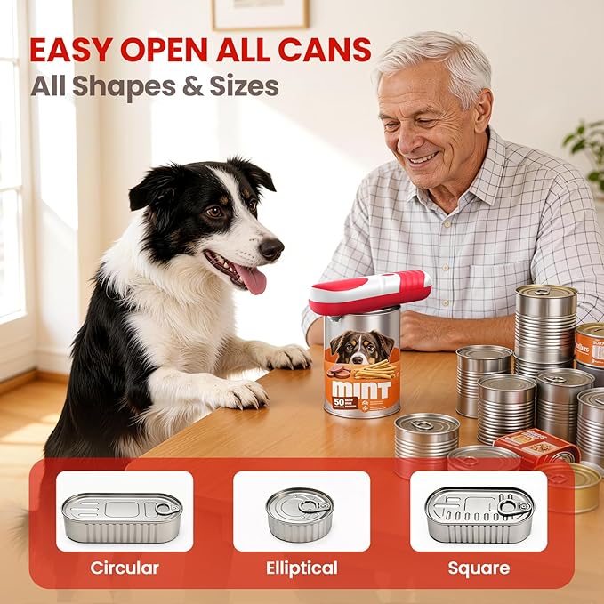 Electric Can Opener, Automatic Rechargeable Can Openers with One-Touch Smooth Edge & Magnetic Lid - Hands-Free Easy-Grip Opener for Seniors with Arthritis and Most Cans