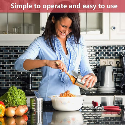 Can Opener,Professional 3-In-1 Multifunctional Manual Can Openers Bottle Opener,Kitchen Durable Stainless Steel Heavy Duty Can Opener Smooth Edge for Kitchen Seniors Friendly - Image 2