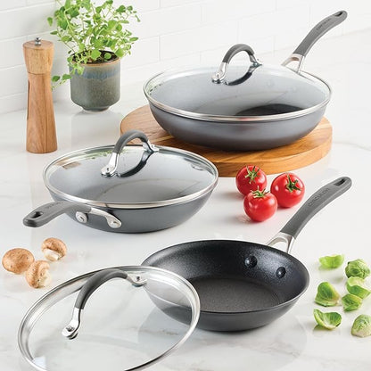 Circulon A1 Series with ScratchDefense Nonstick Induction Frying Pan Set, 6-Piece Cooking Pans Set, Induction Cookware, Graphite - Image 2