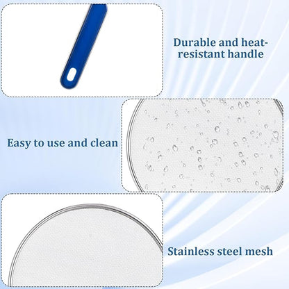 8.3 Inch Grease Splatter Guard for Frying Pan, Stainless Steel Grease Screen with Grip Handle, Ultra Fine Mesh Prevents Oil Splatters for Frying Pan - Image 3