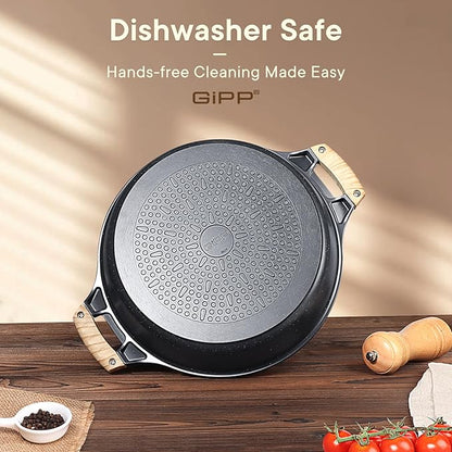 GiPP 4QT Nonstick Stock Pot with Lid Soup Pot,11 Inch Non Toxic Stockpot for Cooking,Stew Pots with Nonstick Ceramic Coating, Non Stick Cooking Pot Compatible with All Stoves,PFAS/PTFE/PFOA Free, Gray