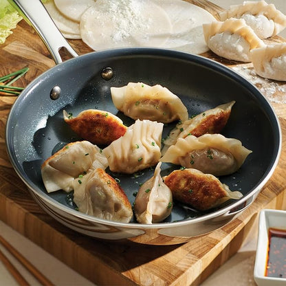 Tramontina Signature 8-Inch Tri-Ply Clad Stainless Steel Small Frying Pan with Ceramic Non Stick Interior, Induction-Ready Nonstick Skillet, Oven-Safe, Made in Brazil - Image 2