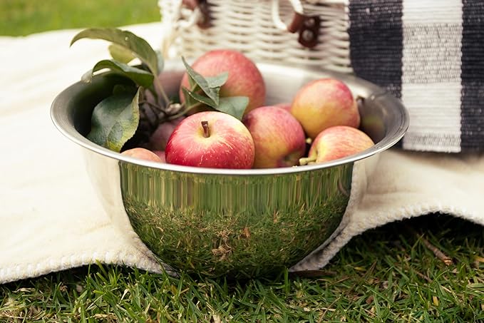 Fox Run Brands 2.75-Quart Stainless Steel Mixing Bowl, 9 x 9 x 4 inches, Metallic - Image 2