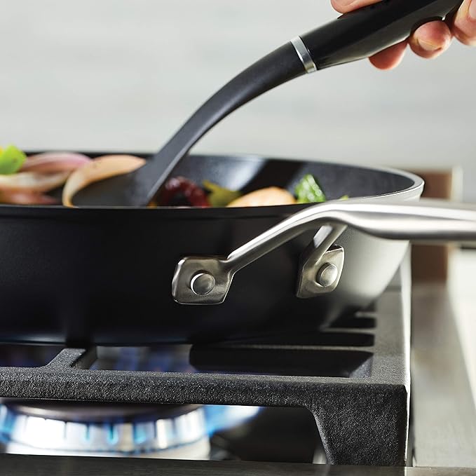 KitchenAid Hard Anodized Induction Nonstick Fry Pan/Skillet with Lid, 12.25 Inch, Matte Black - Image 12