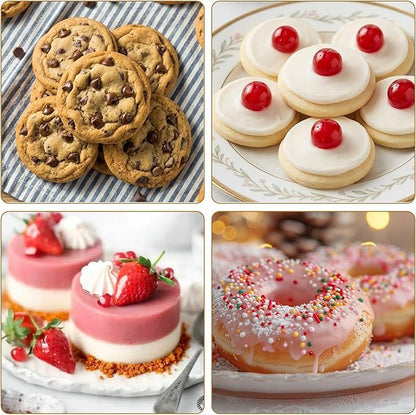 4 Pcs Round Cookie Cutter Set, Stainless Steel Circle Biscuit Cutters, 4 Sizes Pastry Dough Cutters for Baking, Cookie Shaper for Donut English Muffin Sandwich