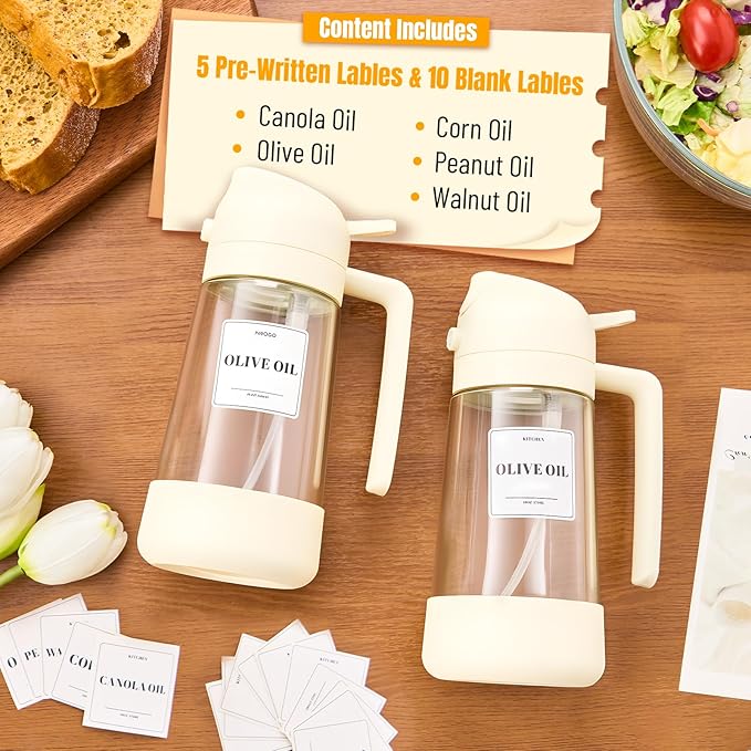 PARACITY 2 in 1 Oil Dipenser Bottle with Silicone Bottom (White-2PCS) - Image 5