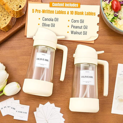 PARACITY 2 in 1 Oil Dipenser Bottle with Silicone Bottom (White-2PCS) - Image 5