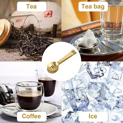 2Pcs Gold & 2Pcs Silver Tea Bag Squeezer, Stainless Steel Clip On Strainer, Tea Spoon Tongs For Loose Tea Ice Sugar Cubes, Tea Bag Holder Tea Accessories For Tea Drinkers