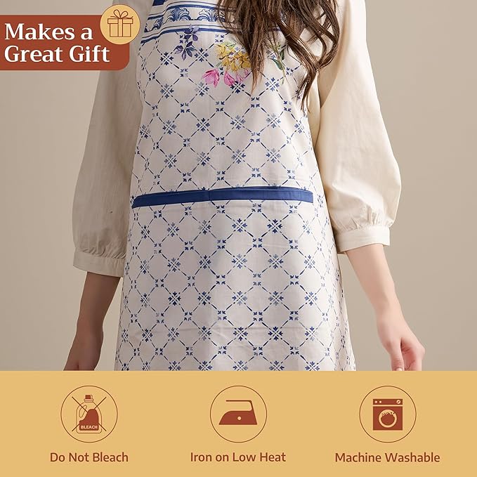 Maison d' Hermine 100% Cotton Apron for women with Pocket Kitchen Chef Apron for Men Cooking Mothers Day Gifts - Image 5
