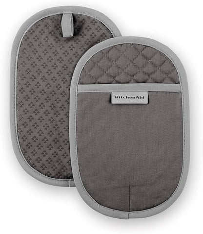 KitchenAid Asteroid Pot Holder 2-Pack Set, Charcoal Grey, 6.5"x10" by KitchenAid