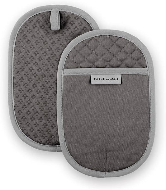 KitchenAid Asteroid Pot Holder 2-Pack Set, Charcoal Grey, 6.5"x10" by KitchenAid
