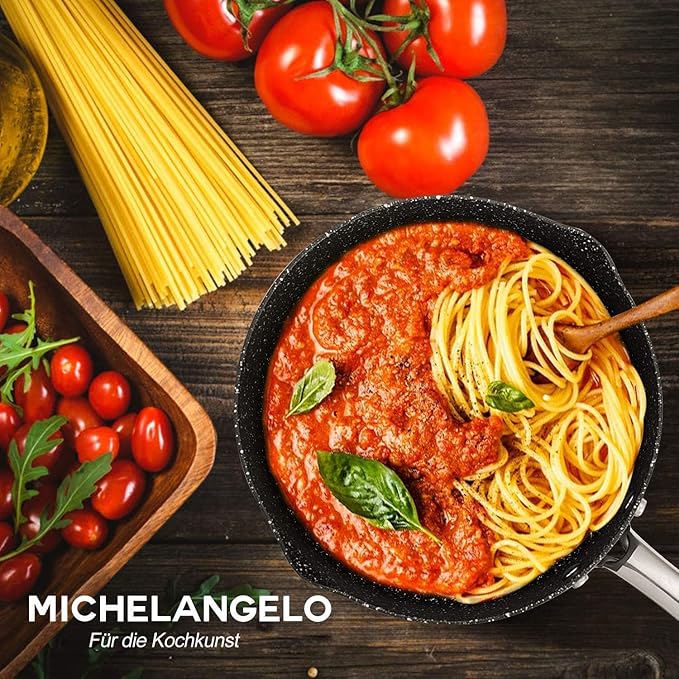 MICHELANGELO 3 Quart Saucepan with Lid, Hard Anodized Nonstick Sauce Pan with Strainer Lid & Pour Spouts for Easy Pour, Granite Derived Coating Sauce Pan for Cooking, Small Pot - 3 Qt Saucepan - Image 7