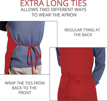 Utopia Kitchen 2 Pack Bib Apron, Adjustable with 2 Pockets, Water and Oil Resistant, Cooking Kitchen Chef Apron for Women Men - Image 6