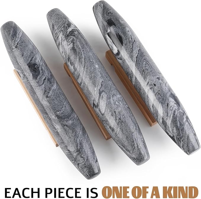 Koville African Natural Grey Marble French Rolling Pin, 12inch Non-Stick Rolling Pin for Baking, Dough Roller for Pasta, Dumpling, Fondant, Pie, Bread, Pizza, Kitchen Baking Tools - Image 7