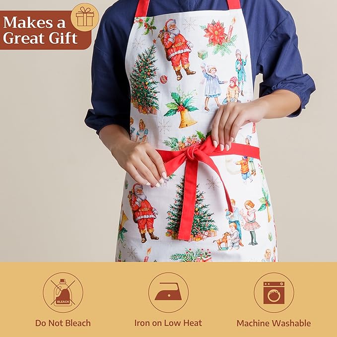 Maison d' Hermine 100% Cotton Apron for women with Pocket Kitchen Chef Apron for Men Cooking Mothers Day Gifts - Image 5