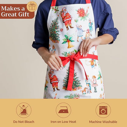 Maison d' Hermine 100% Cotton Apron for women with Pocket Kitchen Chef Apron for Men Cooking Mothers Day Gifts - Image 5