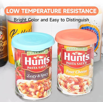 4PCs 3.5-inch/8.2cm Silicone Can Lids, Food Sealing Lids for 3.5-inch Can, Durable and Reusable Lids, Freezer Dishwasher Safe (Can NOT Included)