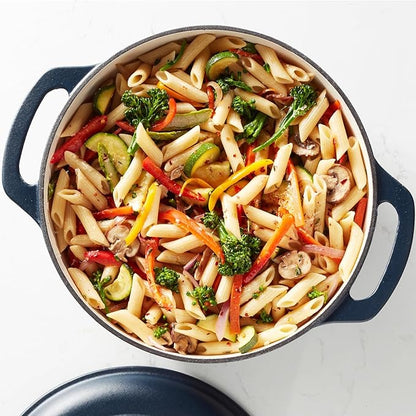 Amazon Basics Enameled Cast Iron Dutch Oven Pot with Lid, Dual Handles, Heavy-Duty, Oven Safe, Round, 6-Quart, Matte Navy - Image 6
