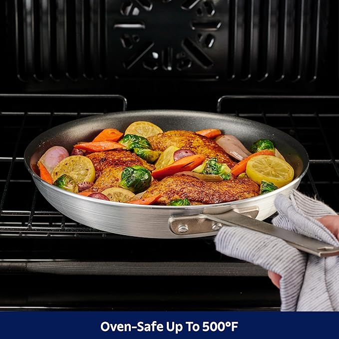 Tramontina Professional 12-Inch Non Stick Large Frying Pan, Heavy-Gauge Aluminum Skillet with Reinforced Nonstick Coating, Gray Handle, Dishwasher and Oven Safe - Image 6
