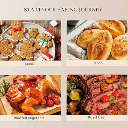 Baking Sheet Set of 3, Nonstick Heavy Duty Cookie Sheets for Oven - 13.6"×9.6"/15.5"×10.6"/17.5"×11.8" Warp-Resistant Carbon Steel Bakeware Trays, Champagne Gold, Dishwasher & Oven Safe - Image 4