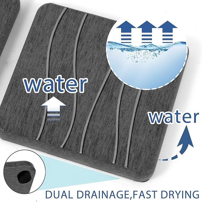 2PCS Water Absorbing Stone Tray, Fast Drying Stone Sink Tray, Water Absorbent Diatomite Trays, Stones Soap Trays, Diatomite Coasters for Kitchen Sink Bathroom Counter, Hand Soap Dish & Holders - Image 2