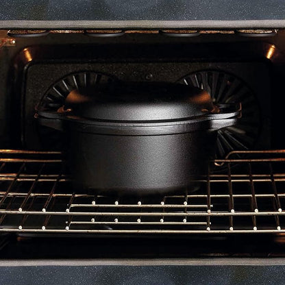 Victoria 6-Quart Cast Iron Combo Cooker, Combination Dutch Oven and Skillet, Made in Colombia, 2-Piece Set