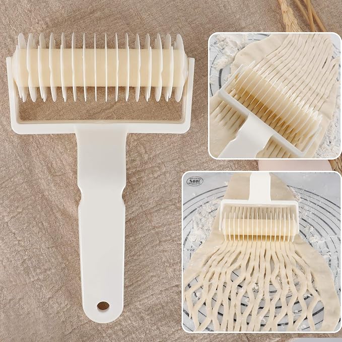 Lamoutor 2Pcs Lattice Roller Cutter Pastry Cutter Roller DIY Baking Tool for Dought Cookie Pie Pizza Bread Pastry - Image 6