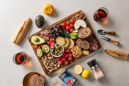 THETCHRY Walnut Cutting Boards for Kitchen, End Grain Wooden Chopping Board with Juice Groove, Charcuterie Butcher Block for Meal Prep & Serving with Gift Box, 16.5" x 11.6" x 0.8" - Image 5