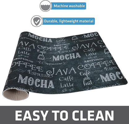 Drymate Coffee Maker Mat, (Coffee Station Bar Accessory) Protects Kitchen Countertops From Spills, Stains & Scratches, Absorbent, Waterproof, Washable (USA Made) (12” x 20”) (Java Chalkboard) - Image 6