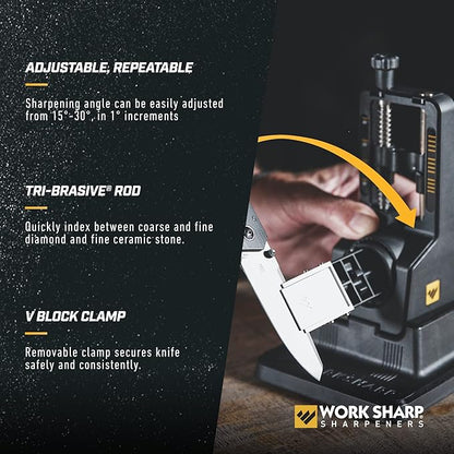 Work Sharp Precision Adjust Knife Sharpener Kit, Sharpens All Pocket and Kitchen Knives with ease & control - Image 4