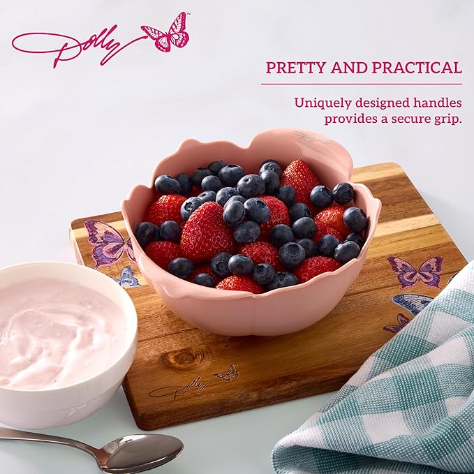 Dolly Parton Mini Colander – Flower-Shaped Berry Strainer with Butterfly Drainage Holes, Raised Base for Easy Rinsing, Dishwasher Safe - Image 5