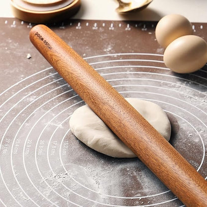 Muso Wood Sapele Wooden French Rolling Pin for Baking, Tapered Roller for Fondant, Pie Crust, Cookie, Pastry (French 15-3/4inch) - Image 2