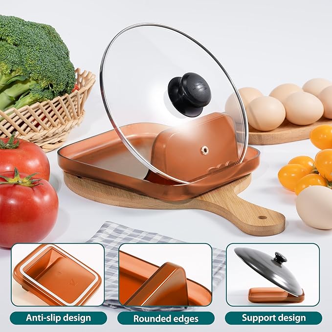 Li&Zhao Spoon Rest for Stove Top - Kitchen Counter Utensil Rest, Pot Lid Holder, Cooking Spoon Holder