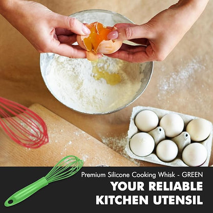 Chef Craft Premium Silicone Wire Cooking Whisk, 10.5 inch, Green - Image 5