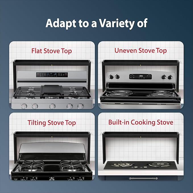 IIIOIIIA Bamboo Over the Stove Spice Shelf for Kitchen, 31.5" Spice Rack Organizer Shelf with 6 hooks, 11.4" Height Extra Storage Countertop, Easy to Assemble, Black - Image 5